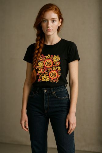 Изображение товара «Женская футболка из кулирки «8589» арт 87404» из магазина «Ивановский-Текстиль.РФ»