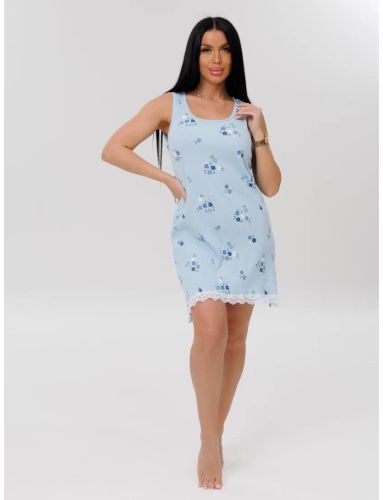 Изображение товара «Женская сорочка из кашкорсе «Сор-110 (Каш) (голубой)» арт 87913» из магазина «Ивановский-Текстиль.РФ»