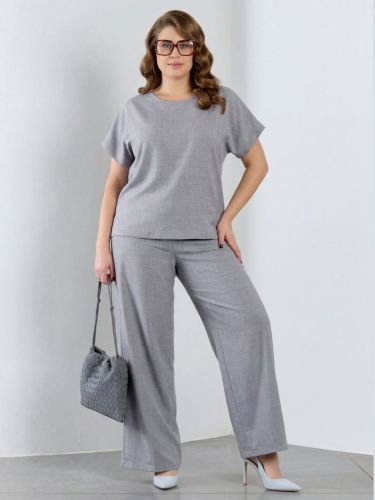 Изображение товара «Женские брюки из плательной ткани «Женский каприз-2 [серый]» арт 88876» из магазина «Ивановский-Текстиль.РФ»