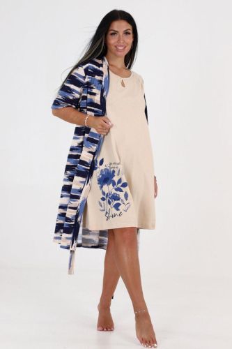 Изображение товара «Посл размер Женский пеньюар (сорочка+халат) из кулирки «2258ПНС-110» арт 88274» из магазина «Ивановский-Текстиль.РФ»