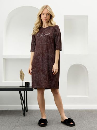 Изображение товара «Женская туника из вискозы «Миэла-1 [шоколадный]» арт 87685» из магазина «Ивановский-Текстиль.РФ»