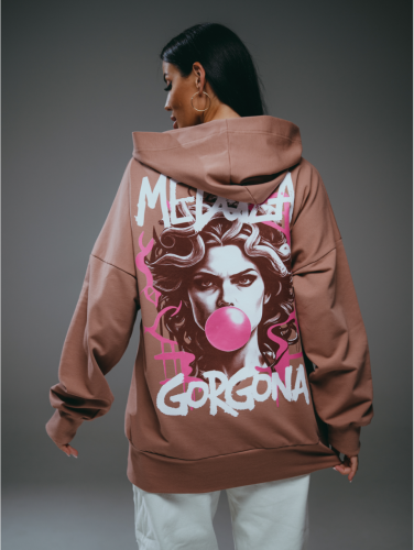 Изображение товара «Женское худи из футера с лайкрой «Дафна [кофе]» арт 85374» из магазина «Ивановский-Текстиль.РФ»