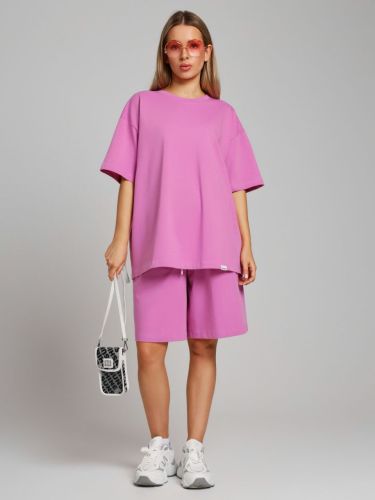 Изображение товара «Женский костюм (футболка+шорты) из кулирки «Азарт-3 [розовый]» арт 84988» из магазина «Ивановский-Текстиль.РФ»