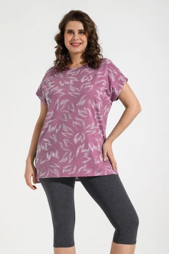 Изображение товара «Женский костюм (футболка+бриджи) из кулирки «Медуница-2 [малиновый]» арт 83387» из магазина «Ивановский-Текстиль.РФ»