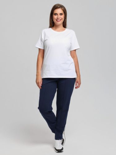 Изображение товара «Женские брюки из кулирки с лайкрой «Стремление-1 [темно-синий]» арт 84996» из магазина «Ивановский-Текстиль.РФ»