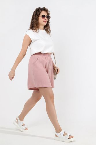 Изображение товара «Женские шорты из муслина «Виола-2 [пудровый]» арт 89296» из магазина «Ивановский-Текстиль.РФ»