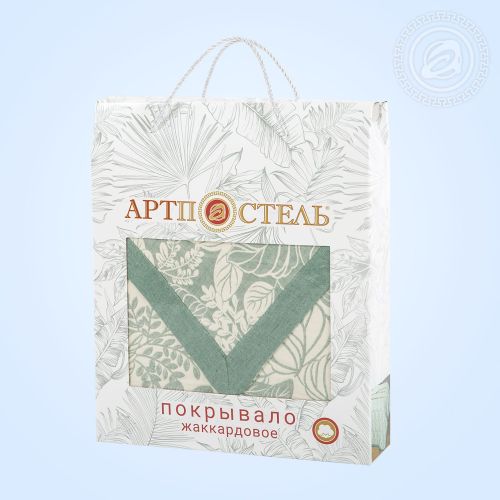 Изображение товара «Покрывало из жаккарда «Ясмина зеленое» арт 69310» из магазина «Ивановский-Текстиль.РФ»