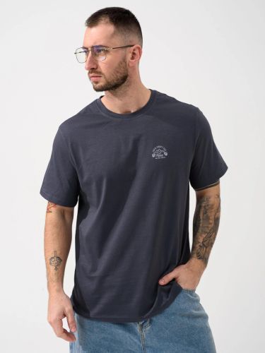 Изображение товара «Мужская футболка из кулирки «Горы зовут 2438-К (графит)» арт 87757» из магазина «Ивановский-Текстиль.РФ»