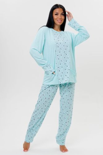 Изображение товара «Женская пижама (кофта+брюки) из кулирки «2058» арт 77296» из магазина «Ивановский-Текстиль.РФ»