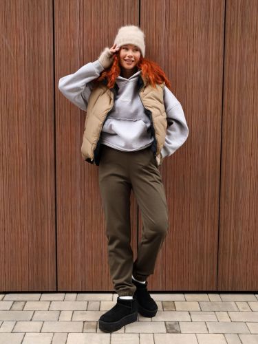 Изображение товара «Женские брюки из футера с мехом «2252/3» арт 86865» из магазина «Ивановский-Текстиль.РФ»