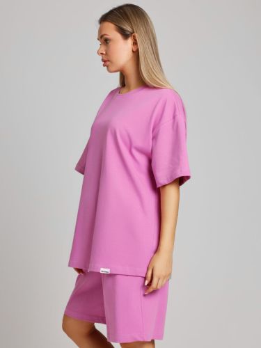 Изображение товара «Женский костюм (футболка+шорты) из кулирки «Азарт-3 [розовый]» арт 84988» из магазина «Ивановский-Текстиль.РФ»