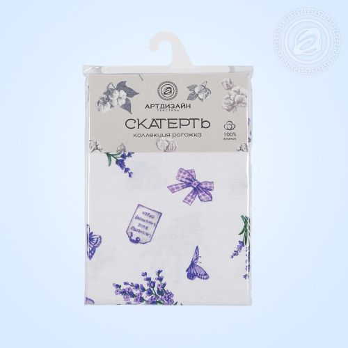 Изображение товара «Скатерть из рогожки «Сиреневая дымка» арт 81720» из магазина «Ивановский-Текстиль.РФ»