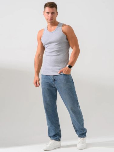 Изображение товара «Мужская майка из кулирки с лайкрой «2226-к (серый)» арт 86479» из магазина «Ивановский-Текстиль.РФ»