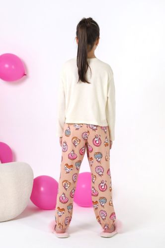 Изображение товара «Пижама для девочки (джемпер+брюки) из кулирки «Единопончик-1 [молочный]» арт 81123» из магазина «Ивановский-Текстиль.РФ»