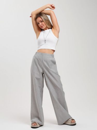 Изображение товара «Женские брюки из плательной ткани «Летний день-2 [серый]» арт 85052» из магазина «Ивановский-Текстиль.РФ»