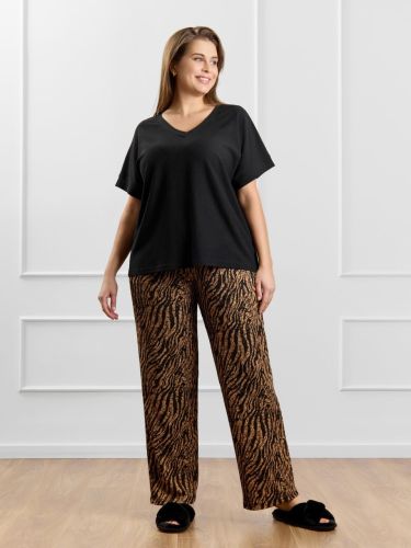 Изображение товара «Женские брюки из фактурного трикотажа «Элегия-1 [коричневый]» арт 87361» из магазина «Ивановский-Текстиль.РФ»