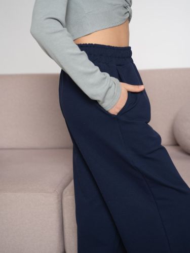 Изображение товара «Брюки для девочки из футера «Elegance indigo» арт 85104» из магазина «Ивановский-Текстиль.РФ»