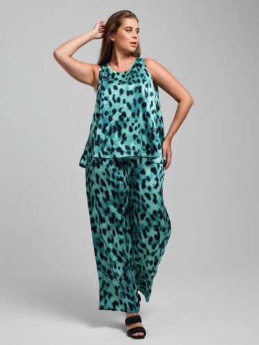 Изображение товара «Женская блузка из искусственного шелка «(топ) найт-3 [зеленый]» арт 85000» из магазина «Ивановский-Текстиль.РФ»