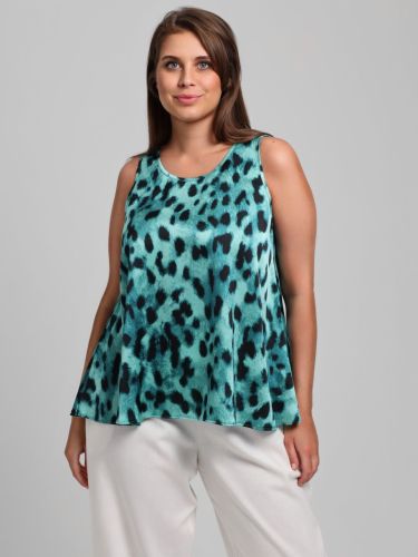 Изображение товара «Женская блузка из искусственного шелка «(топ) найт-3 [зеленый]» арт 85000» из магазина «Ивановский-Текстиль.РФ»