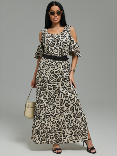 Изображение товара «Женское платье из кулирки «Новелла [бежевый]» арт 84587» из магазина «Ивановский-Текстиль.РФ»