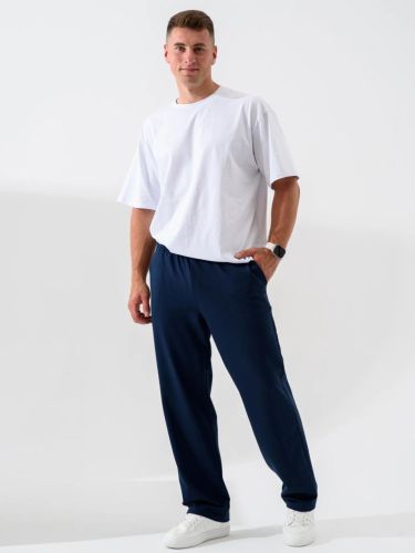 Изображение товара «Мужские брюки из футера с лайкрой «Рекорд 2363-фут (синий)» арт 86473» из магазина «Ивановский-Текстиль.РФ»