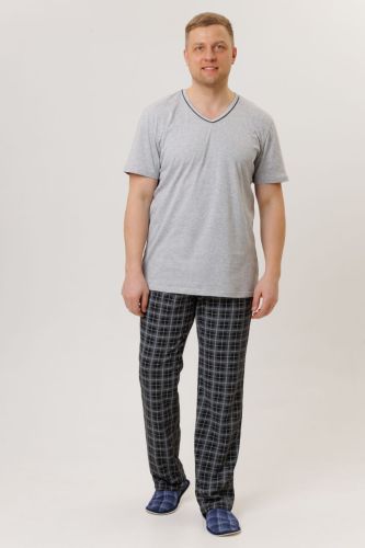 Изображение товара «Мужской костюм (футболка+брюки) из кулирки «1737/1» арт 89225» из магазина «Ивановский-Текстиль.РФ»