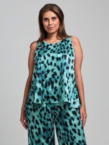 Изображение товара «Женская блузка из искусственного шелка «(топ) найт-3 [зеленый]» арт 85000» из магазина «Ивановский-Текстиль.РФ»