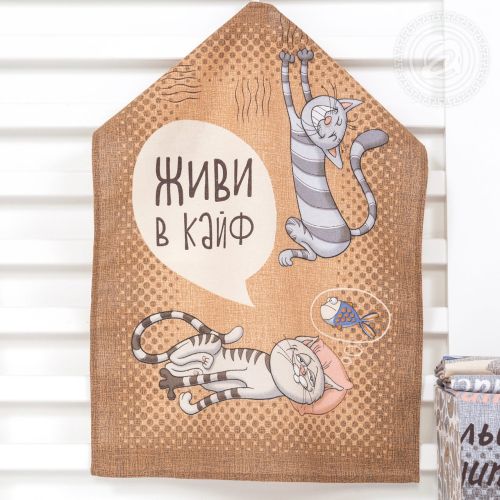 Изображение товара «Набор кухонных полотенец из рогожки «Кошачьи тайны» арт 63496» из магазина «Ивановский-Текстиль.РФ»