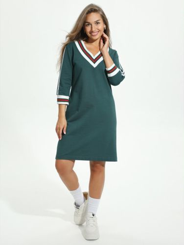 Изображение товара «Посл размер Женское платье из футера с лайкрой пенье «Гламур (белый)» арт 88203» из магазина «Ивановский-Текстиль.РФ»