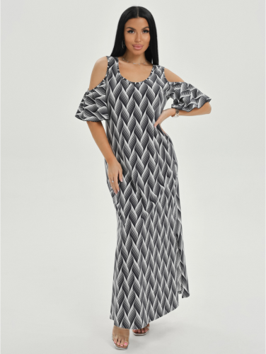 Изображение товара «Женское платье из кулирки «Новелла [черный]» арт 82491» из магазина «Ивановский-Текстиль.РФ»