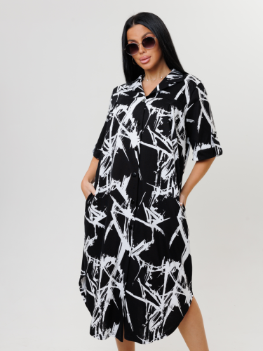 Изображение товара «Женский халат (на пуговицах) из кулирки «2164» арт 85240» из магазина «Ивановский-Текстиль.РФ»