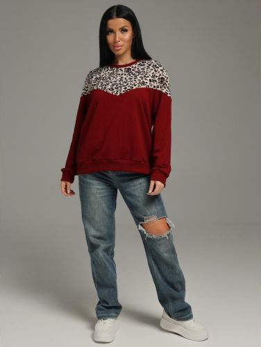 Изображение товара «Посл размер Женский свитшот из футера «Саманта [бордо]» арт 86685» из магазина «Ивановский-Текстиль.РФ»