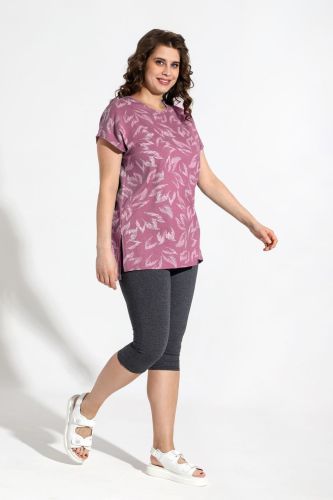 Изображение товара «Женский костюм (футболка+бриджи) из кулирки «Медуница-2 [малиновый]» арт 83387» из магазина «Ивановский-Текстиль.РФ»