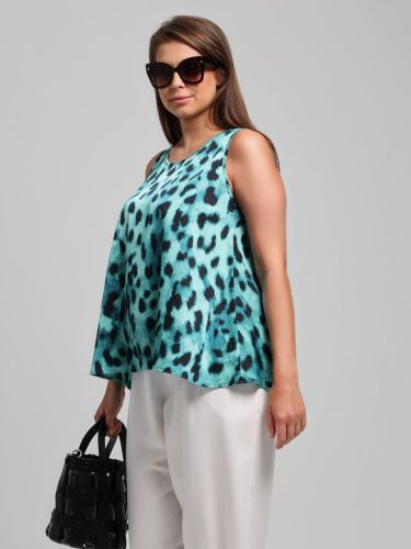Изображение товара «Женская блузка из искусственного шелка «(топ) найт-3 [зеленый]» арт 85000» из магазина «Ивановский-Текстиль.РФ»