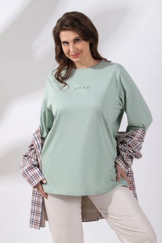 Изображение товара «Женская футболка из кулирки «Импульс [светло-зеленый]» арт 83337» из магазина «Ивановский-Текстиль.РФ»