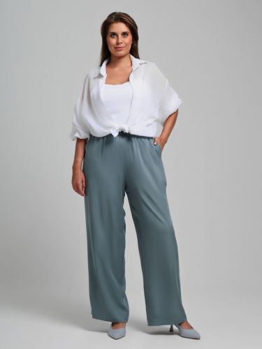 Изображение товара «Женские брюки из плательной ткани «Летний драйв-1 [серый]» арт 88140» из магазина «Ивановский-Текстиль.РФ»