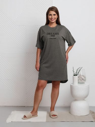 Изображение товара «Женская туника из кулирки меланж «Всплеск-2 [коричневый]» арт 88879» из магазина «Ивановский-Текстиль.РФ»