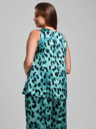 Изображение товара «Женская блузка из искусственного шелка «(топ) найт-3 [зеленый]» арт 85000» из магазина «Ивановский-Текстиль.РФ»