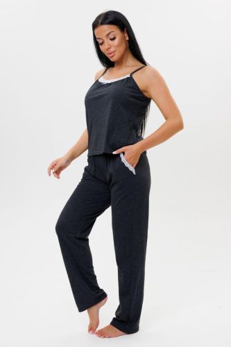 Изображение товара «Посл размер Женская пижама (топ+брюки) из кулирки «2062» арт 89704» из магазина «Ивановский-Текстиль.РФ»