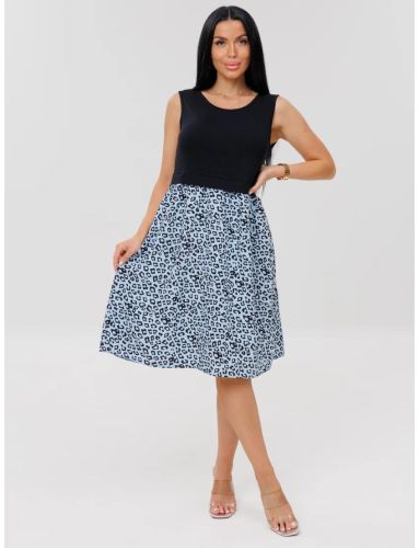 Изображение товара «Женское платье из вискозы и штапеля «Пл-115 (Шт+Вис) (голубой)» арт 86723» из магазина «Ивановский-Текстиль.РФ»