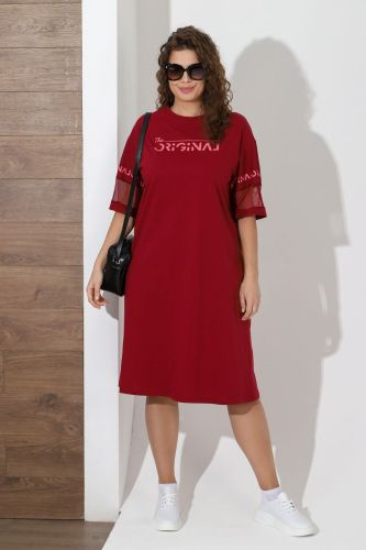 Изображение товара «Женская туника из кулирки «Медея [бордовый]» арт 73081» из магазина «Ивановский-Текстиль.РФ»