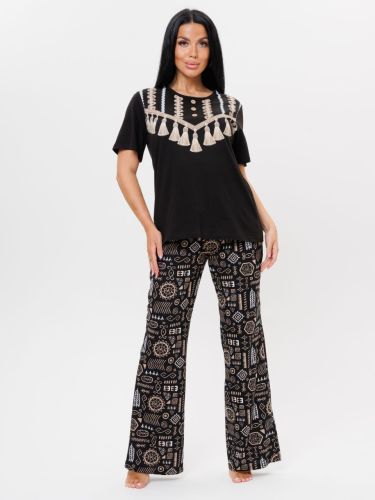 Изображение товара «Женский костюм (футболка+брюки) из кулирки «1889» арт 82783» из магазина «Ивановский-Текстиль.РФ»