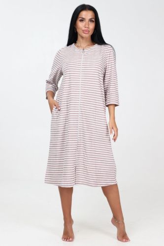 Изображение товара «Женский халат (на молнии) из велюра «1964х06-107-7» арт 80292» из магазина «Ивановский-Текстиль.РФ»