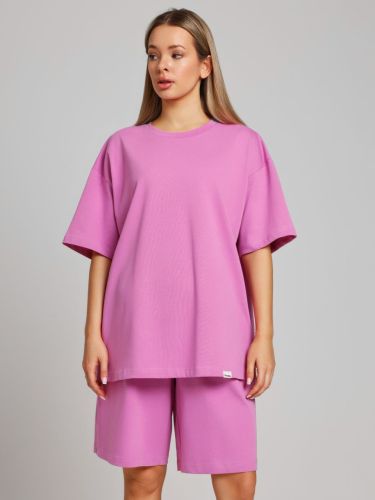 Изображение товара «Женский костюм (футболка+шорты) из кулирки «Азарт-3 [розовый]» арт 84988» из магазина «Ивановский-Текстиль.РФ»