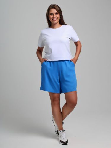Изображение товара «Женские шорты из плательной ткани «Летний драйв-3 [голубой]» арт 85005» из магазина «Ивановский-Текстиль.РФ»