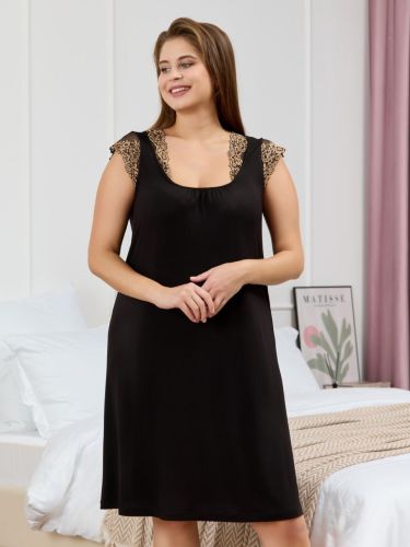 Изображение товара «Женская сорочка из вискозы «Ависта [черный]» арт 86849» из магазина «Ивановский-Текстиль.РФ»