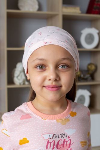 Изображение товара «Косынка для девочки из кулирки с лайкрой «Киса» арт 73658» из магазина «Ивановский-Текстиль.РФ»
