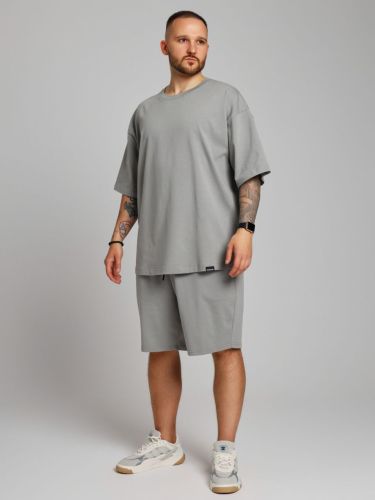 Изображение товара «Мужской костюм (футболка+шорты) из кулирки «Азарт-4 [серый]» арт 84990» из магазина «Ивановский-Текстиль.РФ»