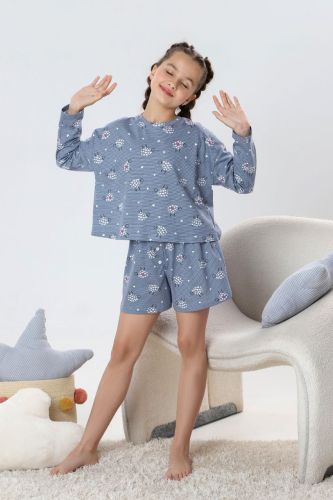 Изображение товара «Костюм для девочки (футболка+шорты) из кулирки «Долли-3 [разноцветный]» арт 81056» из магазина «Ивановский-Текстиль.РФ»