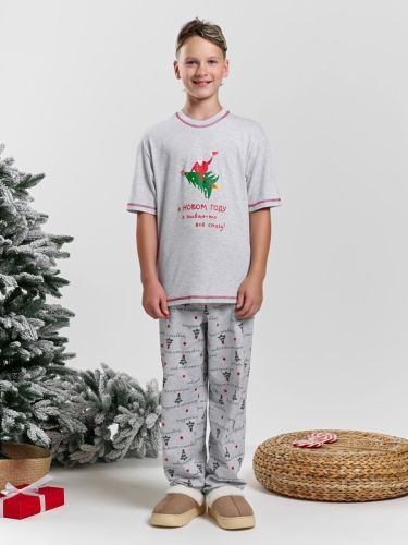 Изображение товара «Костюм для мальчика (футболка+брюки) из кулирки «Праздник-2.2 [кармеланж]» арт 85815» из магазина «Ивановский-Текстиль.РФ»